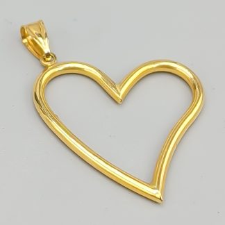 Hänge i Guld Hjärta 18K 1.24g 34mm