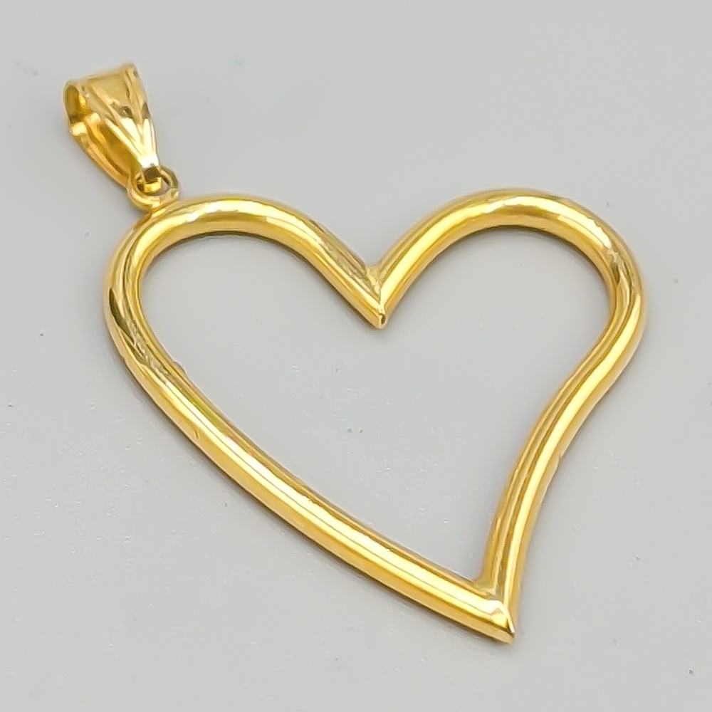 Hänge i Guld Hjärta 18K 1.24g 34mm
