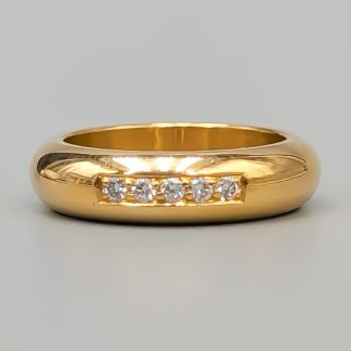 Diamantring i Guld 18K 13.99g 18.75mm