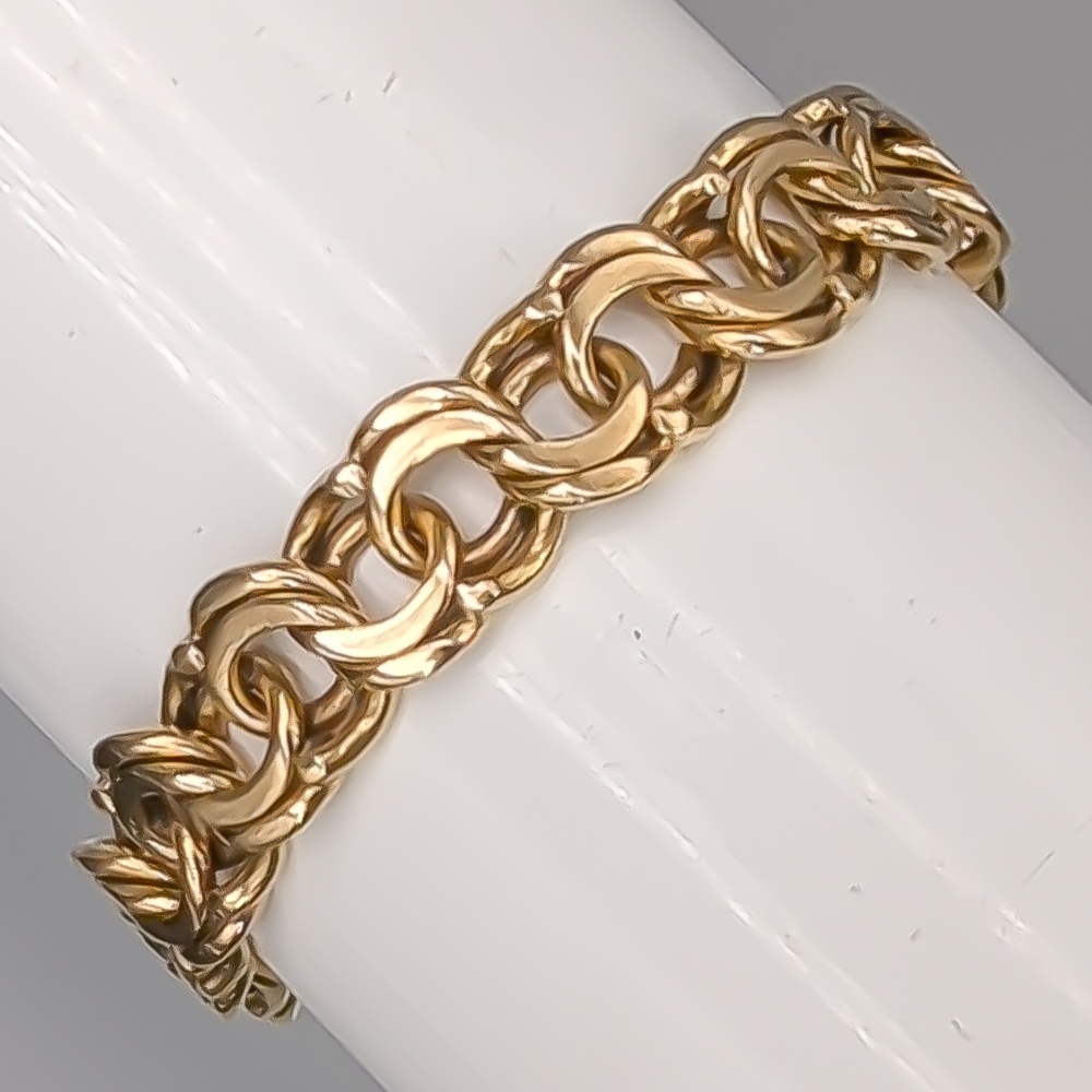 20.5cm Bismarcklänk i Guld 18K 29.02g