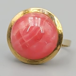 Ring i Guld med Rosa Sten 8K 4.66g 16mm