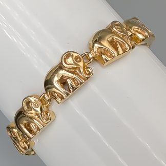 21cm Armband i Guld med Elefanter 14K 20.54g
