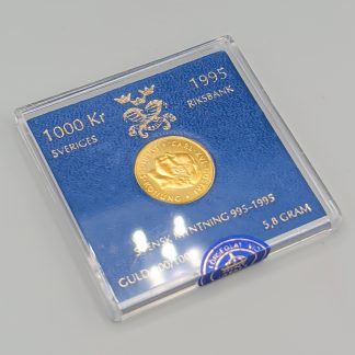 Investeringsmynt i Guld, Sverige, 1000 kr, 1995 21K 5.8g 21mm
