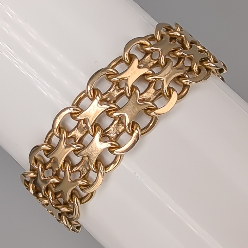 19cm X-Länk i Guld 18K 36.23g