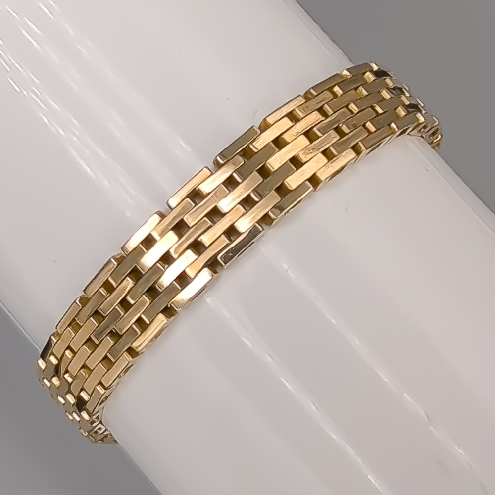 20cm Staketlänk i Guld 18K 27.82g