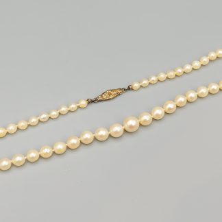 51cm Pärlcollier med Lås i Guld med Odlade Pärlor 14K 19.95g