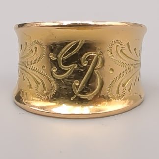 Mormorsring i Guld med Monogram 18K 8.88g 17mm