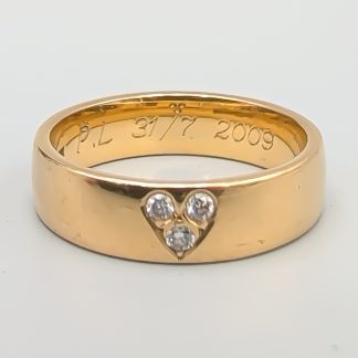 Diamantring i Guld 18K 6.05g 17.25mm