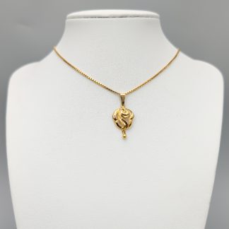 43.5cm Venezialänk i Guld med Hänge 18K 5.41g