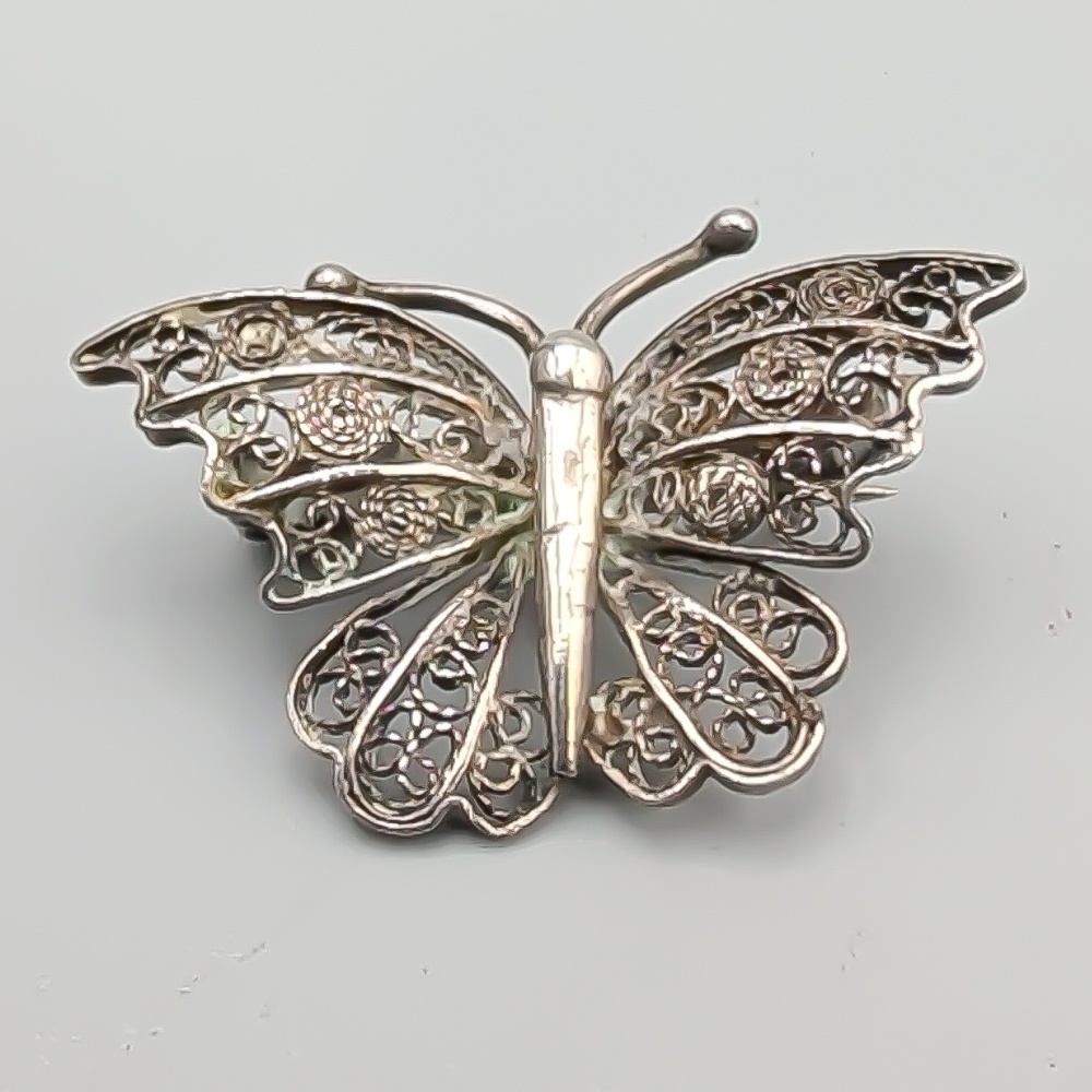 Brosch i Silver Fjäril S830 3.86g 22mm