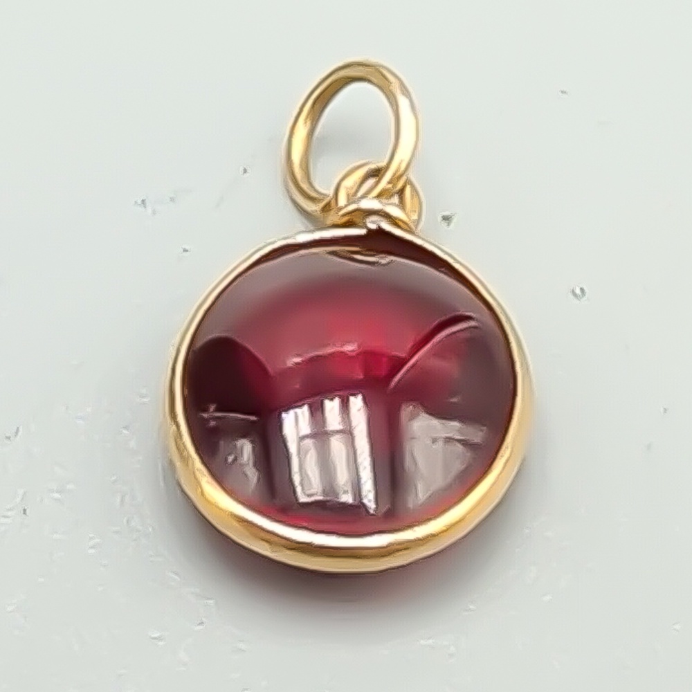 Hänge i Guld med Månadssten Januari 18K 1.26g 16mm