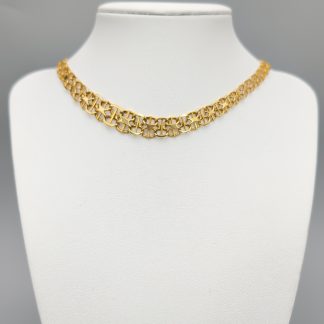 Doserad X-länk med Stav i Guld 18K 22.06g