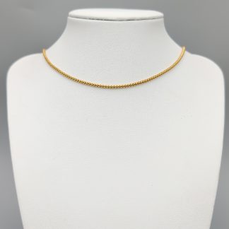 6.1cm Popcornlänk i Guld 18K 7.82g