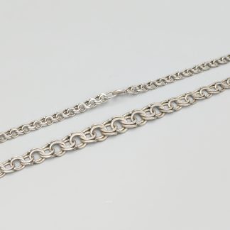 4.55cm Doserad Bismarcklänk i Silver S925 16.08g