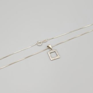 40cm Venezialänk i Silver med Hänge S925 3.42g