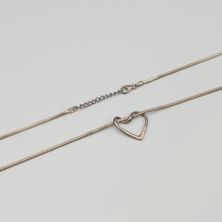 46cm Ormlänk i Silver med Hänge Hjärta S925 8.5g