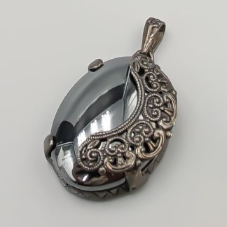 Hänge i Silver med Hematit S925 16.74g 36mm