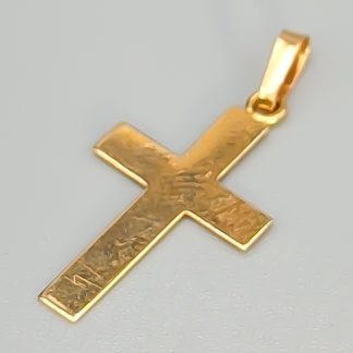 Hänge i Guld Kors 18K 0.49g 21mm