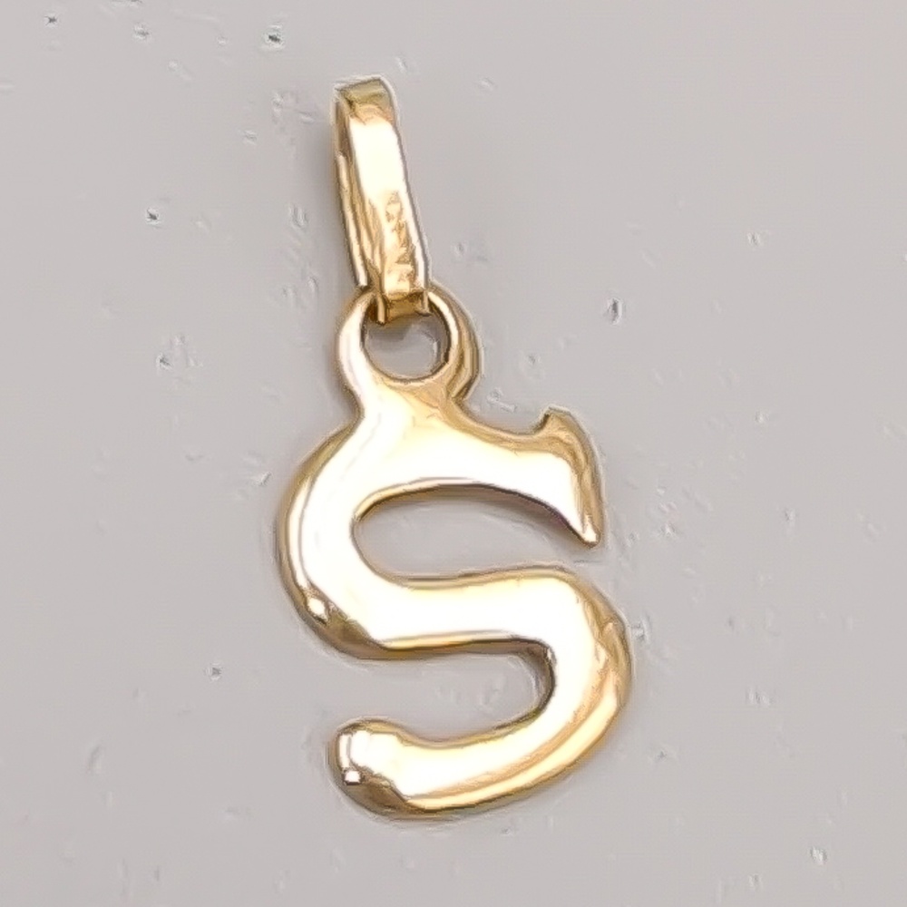 Hänge Guld Bokstaven S 18K 0.7g 13mm - Bild 2