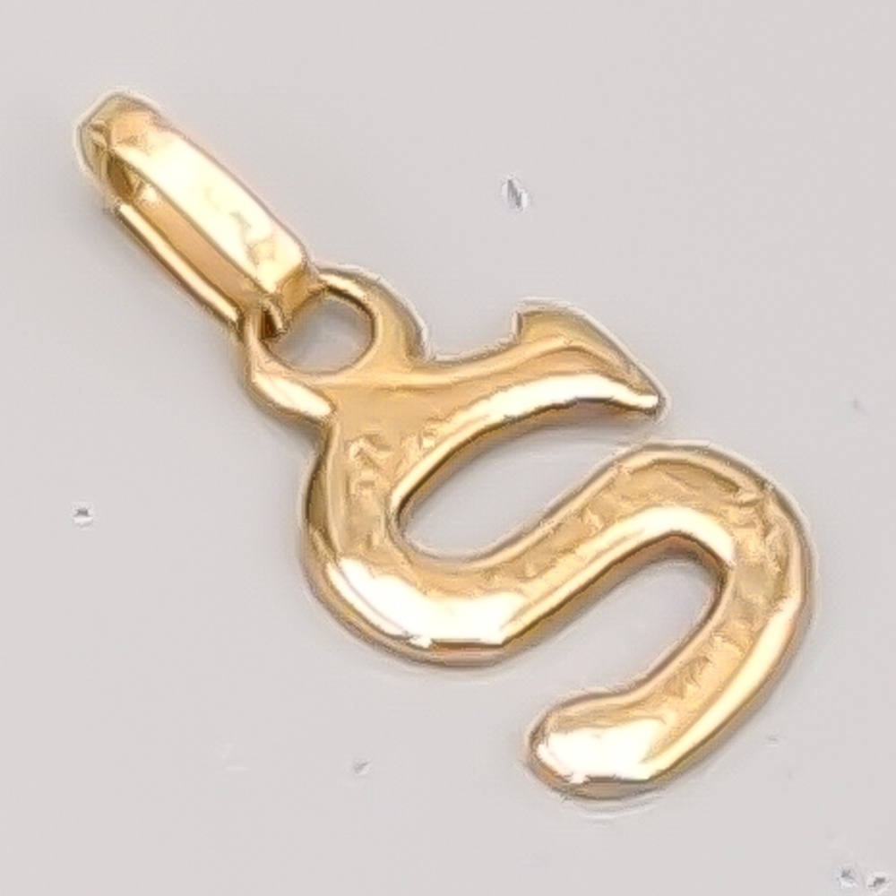 Hänge Guld Bokstaven S 18K 0.7g 13mm