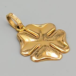Hänge i Guld Fyrklöver 18K 1.2g 17mm