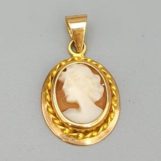 Hänge i Guld med Kamé 18K 0.92g 16mm