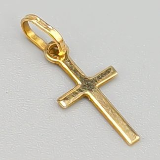 Hänge i Guld Kors 18K 0.2g 14mm