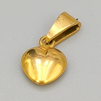 Hänge i Guld Hjärta 18K 0.5g 10mm