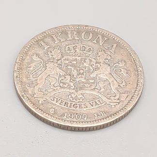 1 kr Sverige 1907 S800 7.32g 25mm