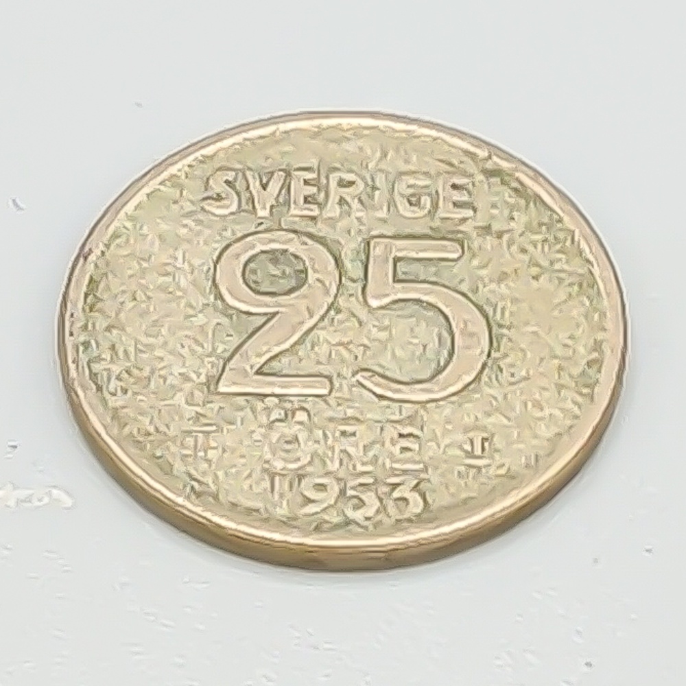 25 öre Sverige 1953 S400 2.33g 17mm
