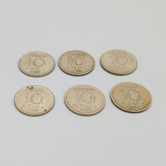 6 st 10 öre Sverige S400 8.64g 15mm