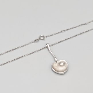 47.5cm Ankarlänk i Silver med Hänge med Vit Sten S925 7.05g