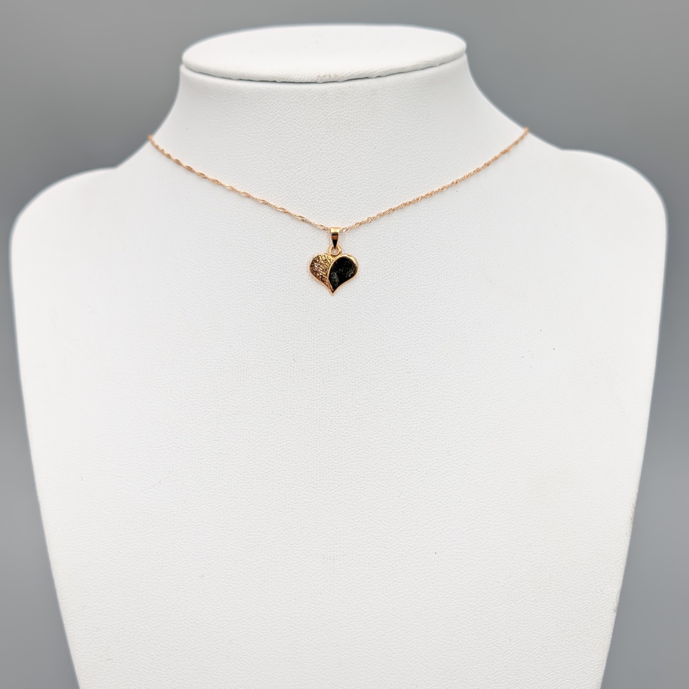 3.6cm Singapore Guld med Hjärta 18K 1.17g