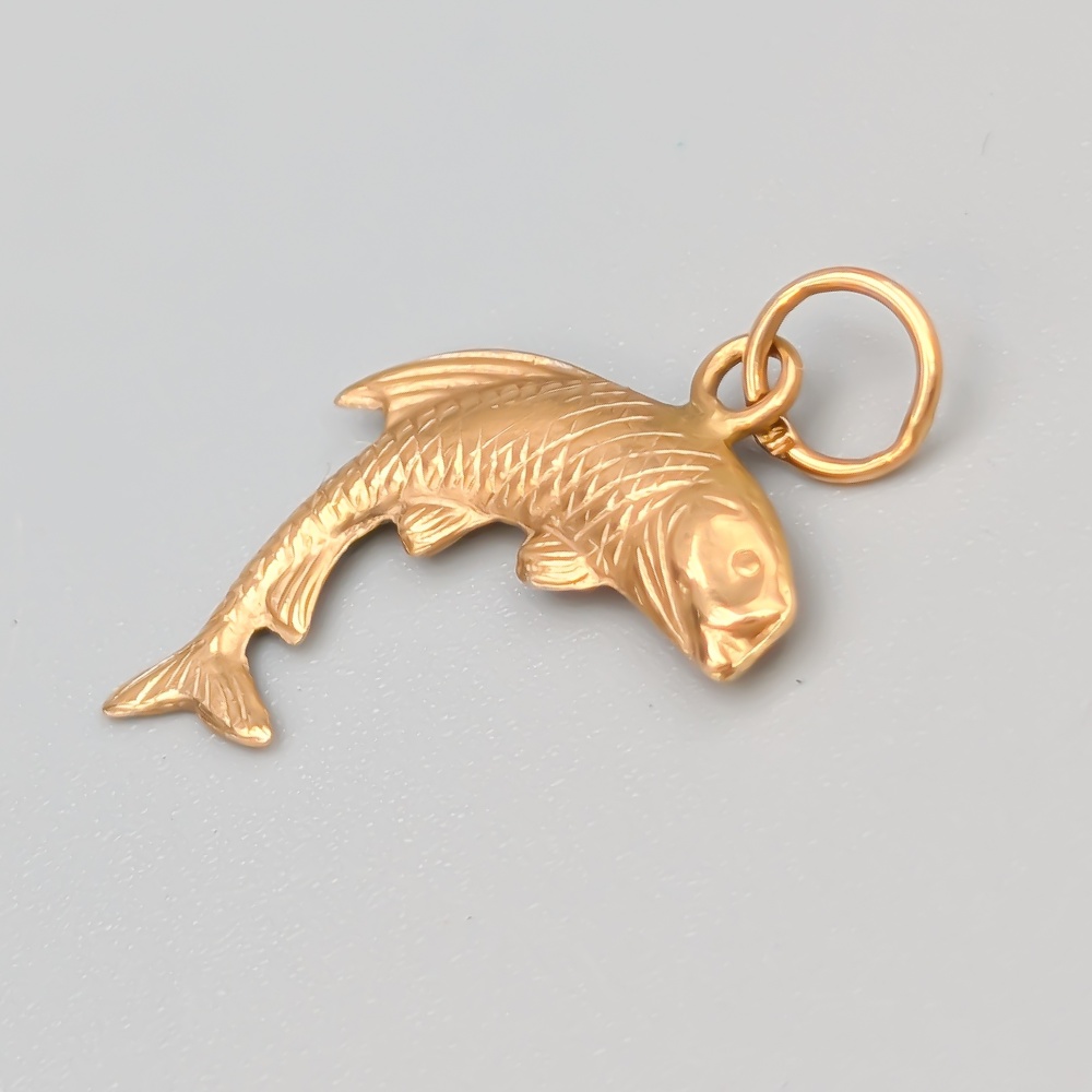 Hänge i Guld Fisk 18K 0.46g 14mm - Bild 2