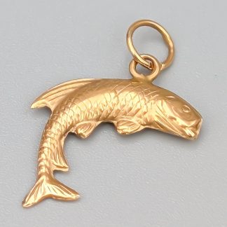 Hänge i Guld Fisk 18K 0.46g 14mm