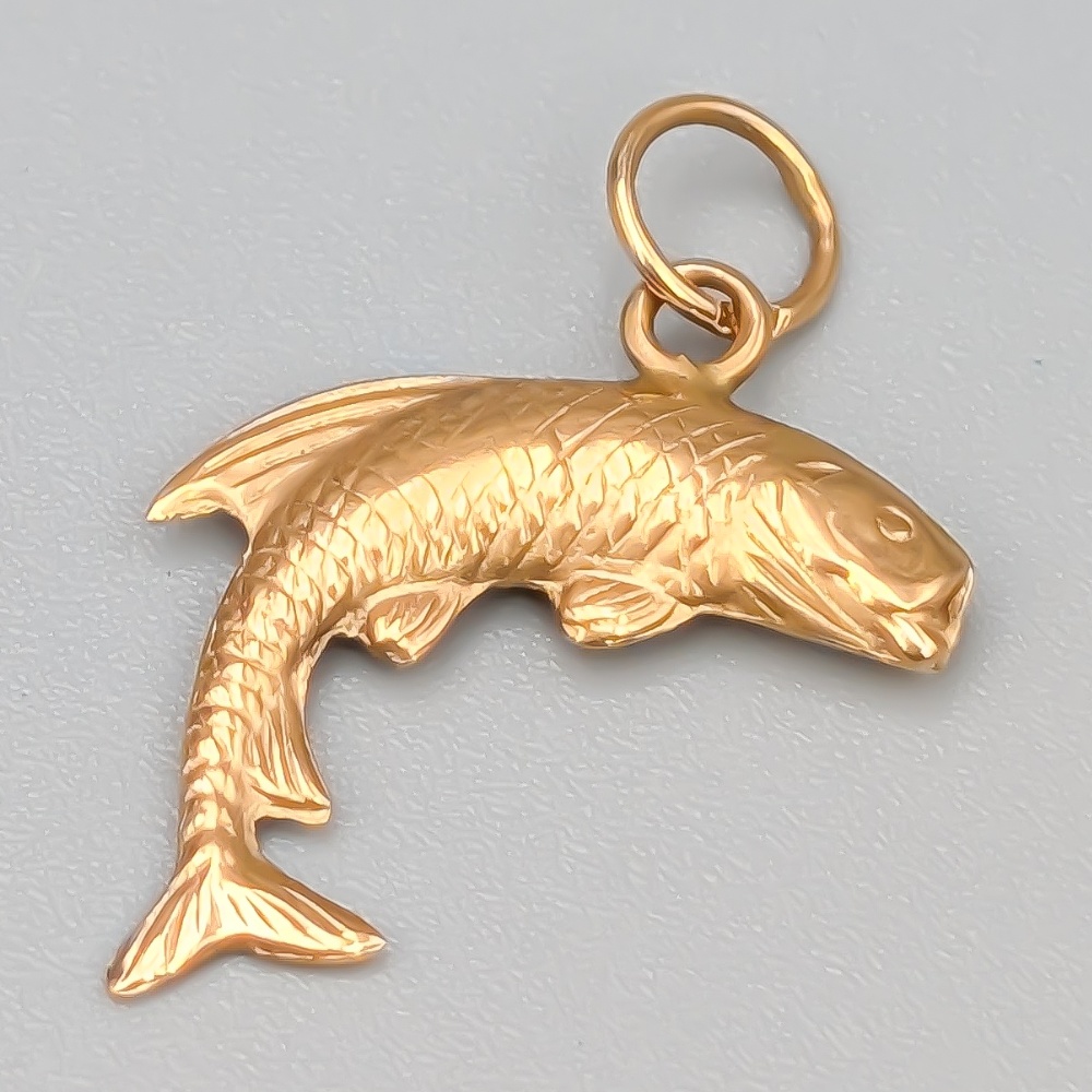 Hänge i Guld Fisk 18K 0.46g 14mm