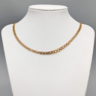 43cm Doserad X-Länk i Guld 18K 9.26g