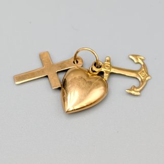 Hänge i Guld Tro, hopp och kärlek 18K 0.88g 30mm
