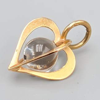 Hänge i Guld med Månadssten April 18K 0.66g 19mm