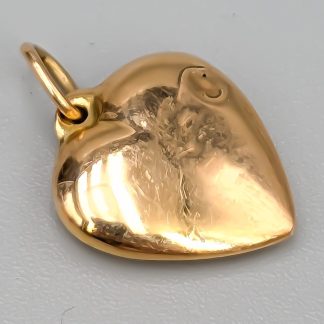 Hänge i Guld Hjärta 18K 0.48g 12mm