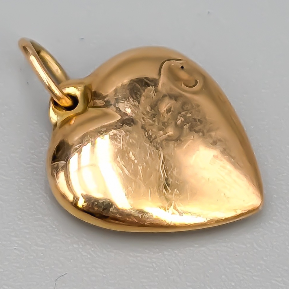 Hänge i Guld Hjärta 18K 0.48g 12mm