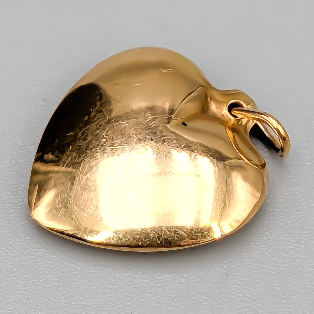 Hänge i Guld Hjärta 18K 0.74g 12mm - Bild 2