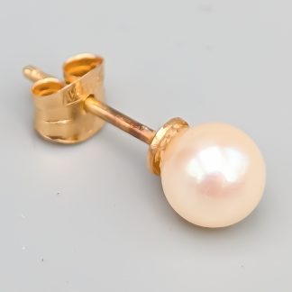 Enstaka Pärlörhänge i Guld med Odlad Pärla 18K 0.42g