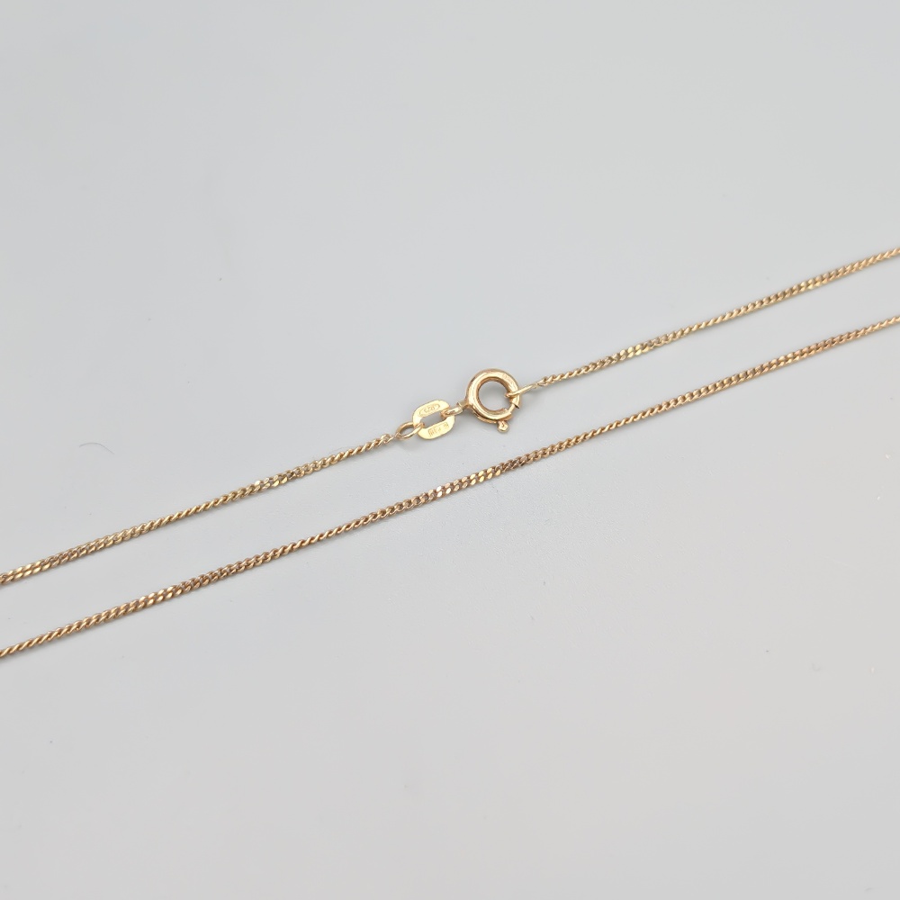 38cm Pansarlänk i Förgyllt Silver S925 1.6g
