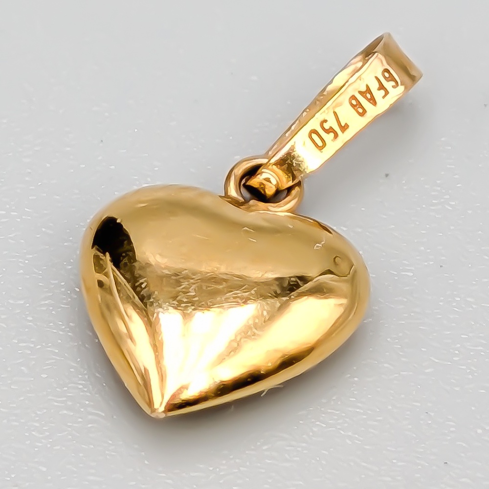 Hänge i Guld Hjärta 18K 0.33g - Bild 2