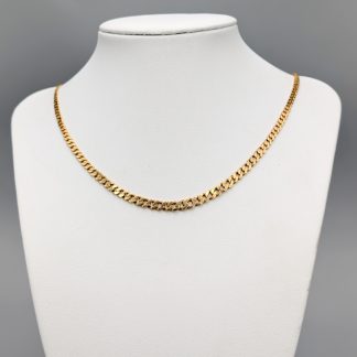 50.5cm Doserad Pansarlänk i Guld 18K 12.42g