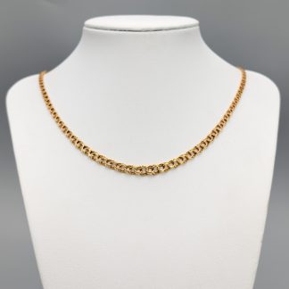 46cm Doserad Bismarcklänk i Guld 18K 10.24g
