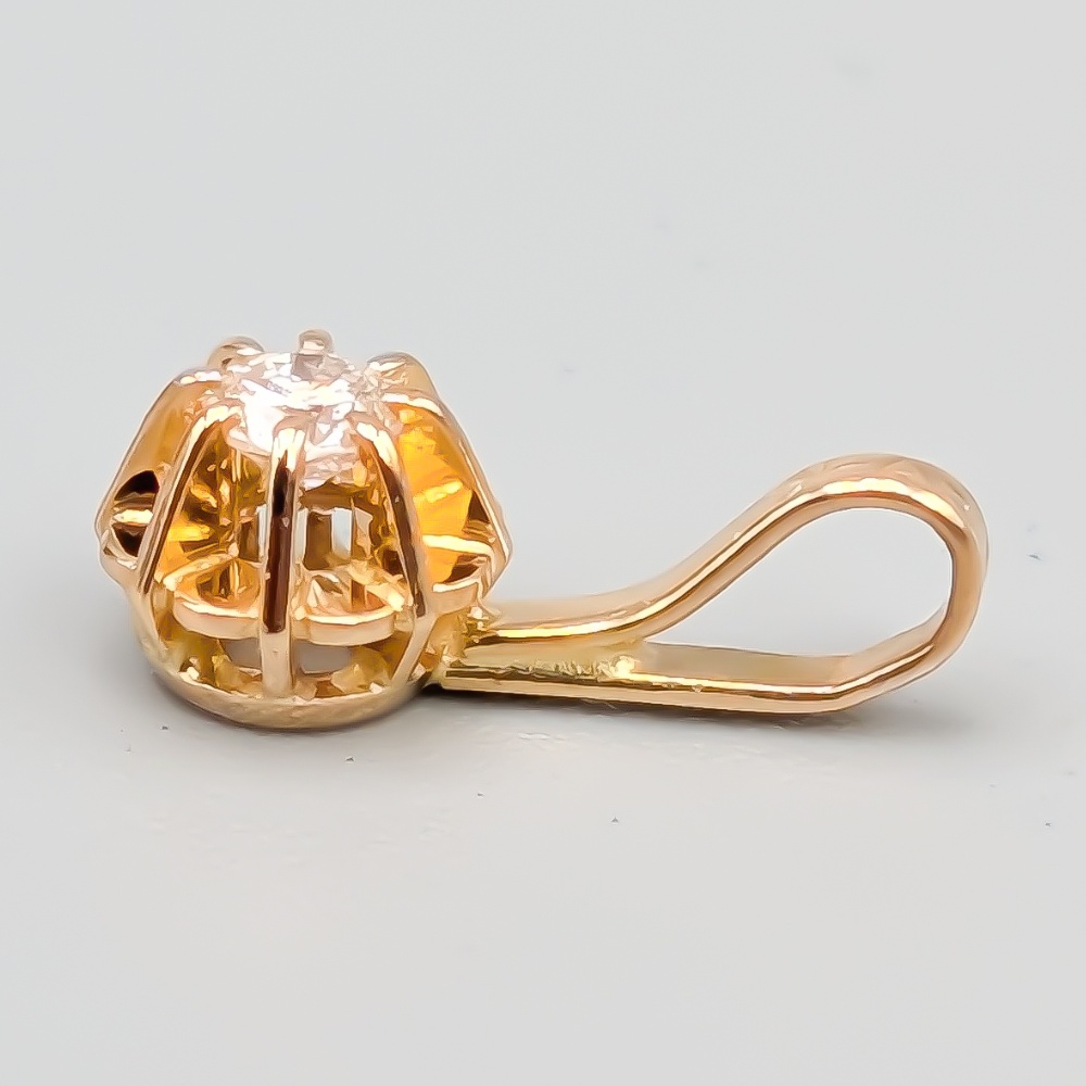 Diamanthänge i Guld 18K 0.37g 11mm - Bild 2