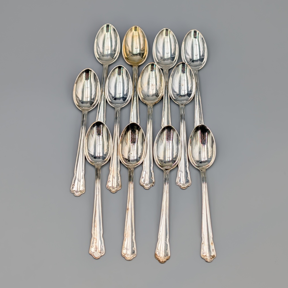 12 st Kaffeskedar i Silver S830 122.12g 108mm