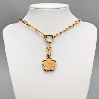 69cm Halsband i Guld med Hänge 18K 32.05g